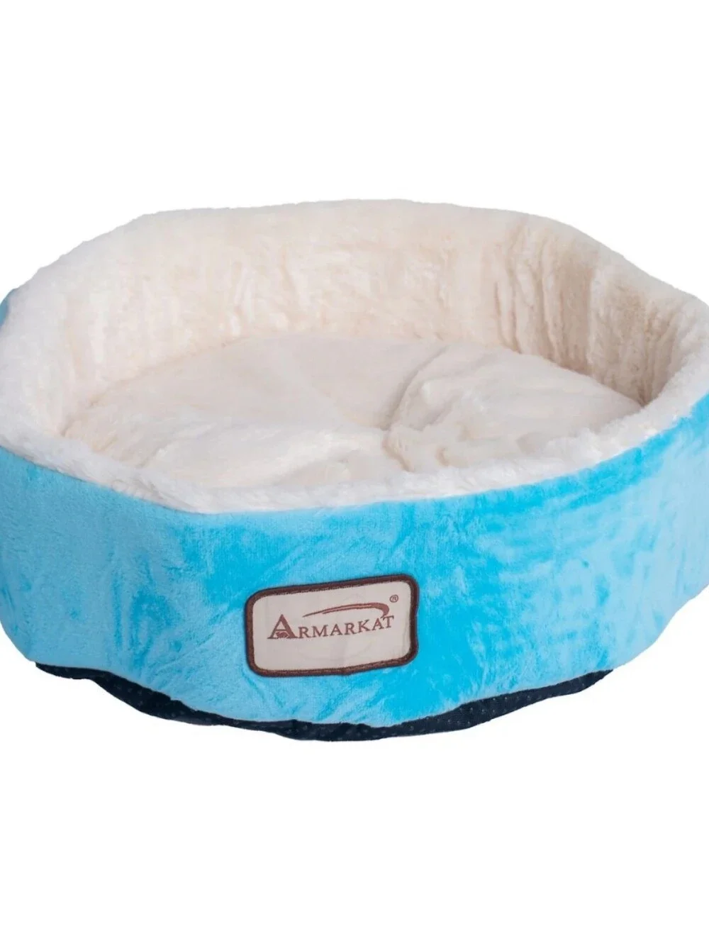 Armarkat Pet Bed, Sky Blue/Ivory